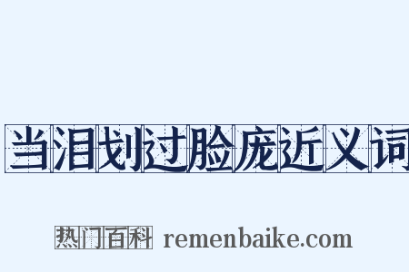 当泪划过脸庞近义词是什么意思的图片